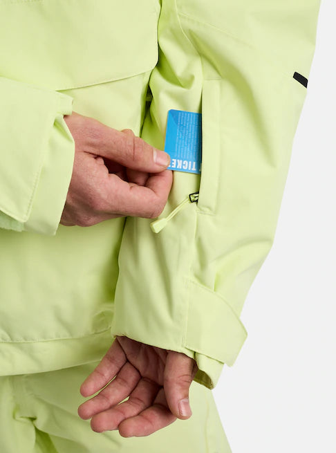 スノーボード ウェア バートン BURTON Reserve 2L Relaxed Anorak Glow Yellow Green 25-26 送料無料 日本正規品 予約商品 店頭受け取り可能