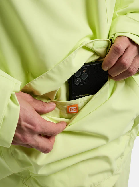 スノーボード ウェア バートン BURTON Reserve 2L Relaxed Anorak Glow Yellow Green 25-26 送料無料 日本正規品 予約商品 店頭受け取り可能
