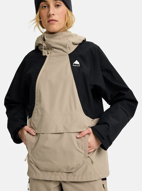 スノーボード ウェア バートン BURTON W Reserve 2L Relaxed Anorak Summit Taupe / True Black 25-26 送料無料 日本正規品 予約商品 店頭受け取り可能