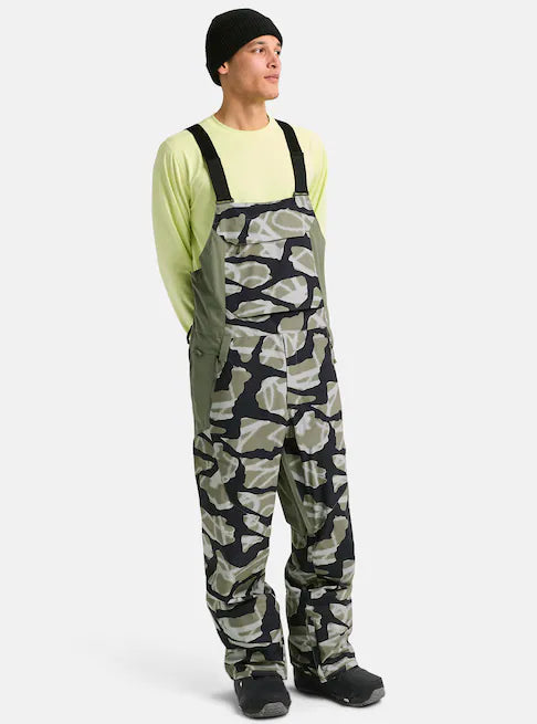 スノーボード ウェア バートン BURTON Reserve 2L Stretch Bibs Graffiti Camo / Forest Moss 25-26 送料無料 日本正規品 予約商品 店頭受け取り可能