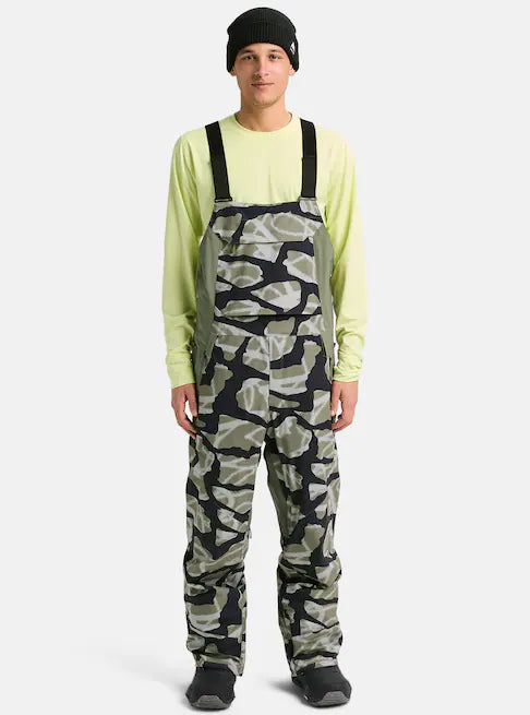 スノーボード ウェア バートン BURTON Reserve 2L Stretch Bibs Graffiti Camo / Forest Moss 25-26 送料無料 日本正規品 予約商品 店頭受け取り可能