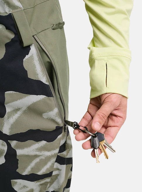 スノーボード ウェア バートン BURTON Reserve 2L Stretch Bibs Graffiti Camo / Forest Moss 25-26 送料無料 日本正規品 予約商品 店頭受け取り可能