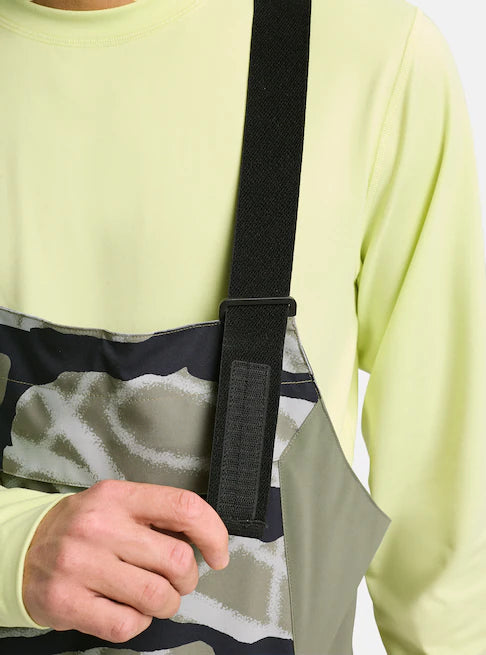 スノーボード ウェア バートン BURTON Reserve 2L Stretch Bibs Graffiti Camo / Forest Moss 25-26 送料無料 日本正規品 予約商品 店頭受け取り可能