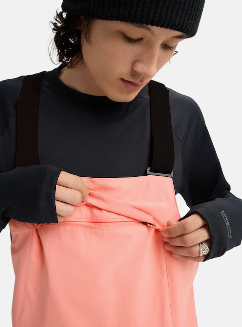 スノーボード ウェア バートン BURTON Reserve 2L Stretch Bibs Sunrise Coral 25-26 送料無料 日本正規品 予約商品 店頭受け取り可能