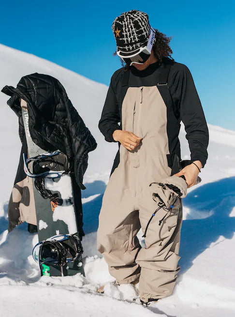 スノーボード ウェア バートン BURTON Reserve 2L Relaxed Bib Pants Summit Taupe / True Black 25-26 送料無料 日本正規品 予約商品 店頭受け取り可能