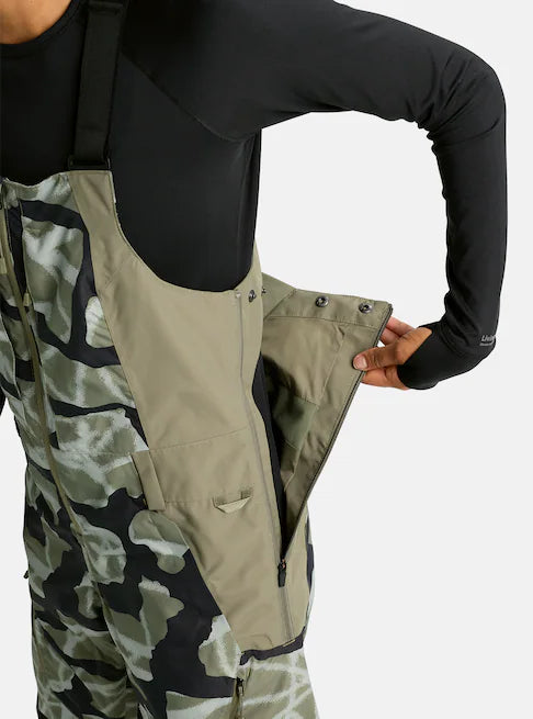 スノーボード ウェア バートン BURTON W Reserve 2L Bib Pants Graffiti Camo / Forest Moss 25-26 送料無料 日本正規品 予約商品 店頭受け取り可能