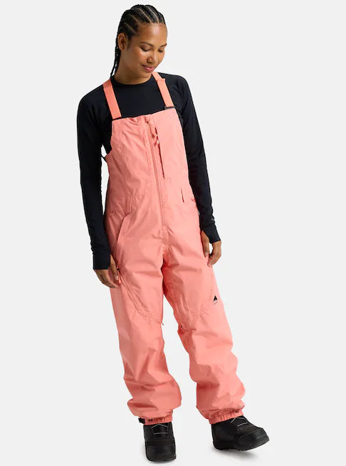 スノーボード ウェア バートン BURTON W Reserve 2L Bib Pants Sunrise Coral 25-26 送料無料 日本正規品 予約商品 店頭受け取り可能