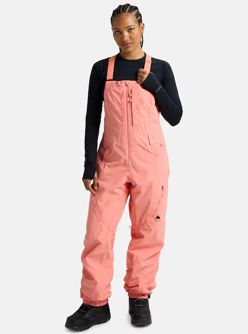 スノーボード ウェア バートン BURTON W Reserve 2L Bib Pants Sunrise Coral 25-26 送料無料 日本正規品 予約商品 店頭受け取り可能