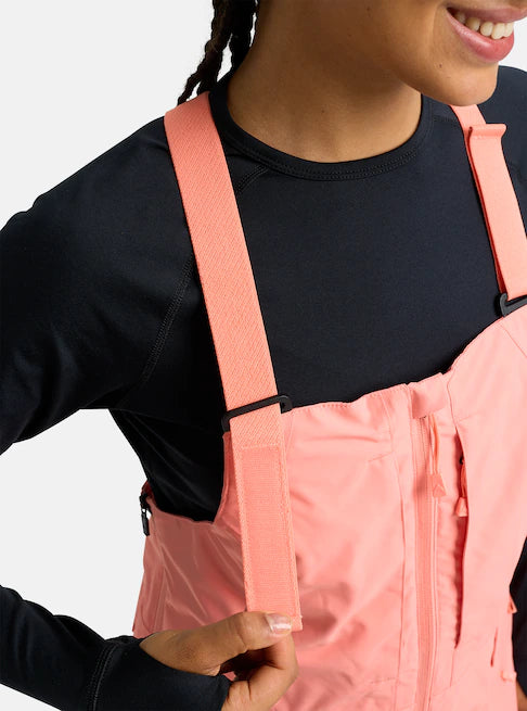 スノーボード ウェア バートン BURTON W Reserve 2L Bib Pants Sunrise Coral 25-26 送料無料 日本正規品 予約商品 店頭受け取り可能