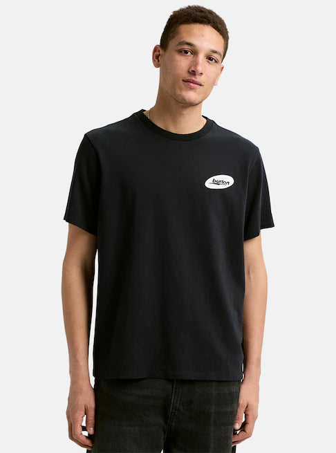 スノーボード ウェア バートン BURTON Heavyweight Logo Short Sleeve T-Shirt True Black 25-26 送料無料 日本正規品 予約商品 店頭受け取り可能