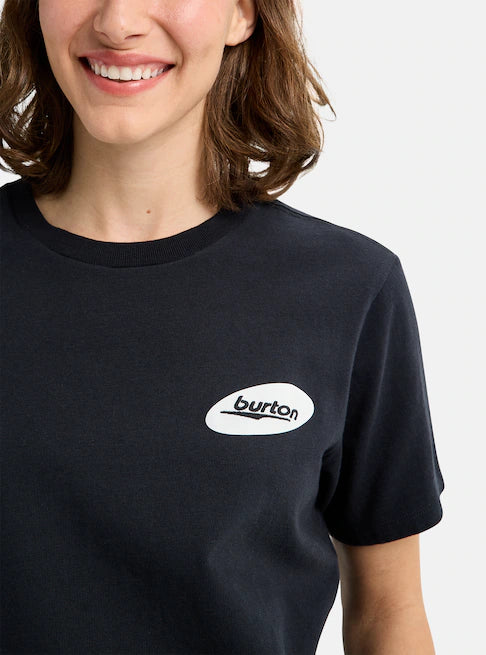 スノーボード ウェア バートン BURTON Heavyweight Logo Short Sleeve T-Shirt True Black 25-26 送料無料 日本正規品 予約商品 店頭受け取り可能