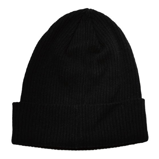 NEWHATTAN ニューハッタン [newhattan] 100% COTTON KNITTED HATS 25-26 スノーボード ビーニー Black