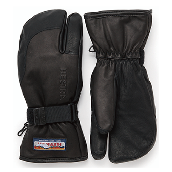 HESTRA グローブ ヘストラ 3-Finger Full Leather Black 30872 26-27 スノーボードグローブ 日本正規品