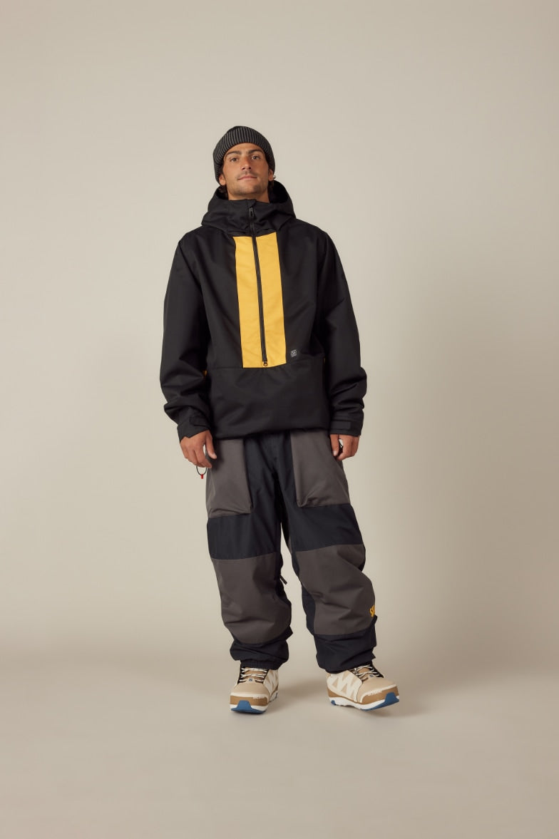 686 ロクハチロク JAPAN SMU LS1 SHELL ANORAK YELLOW GOLD COLORBLOCK 25-26 スノーボード ウェア