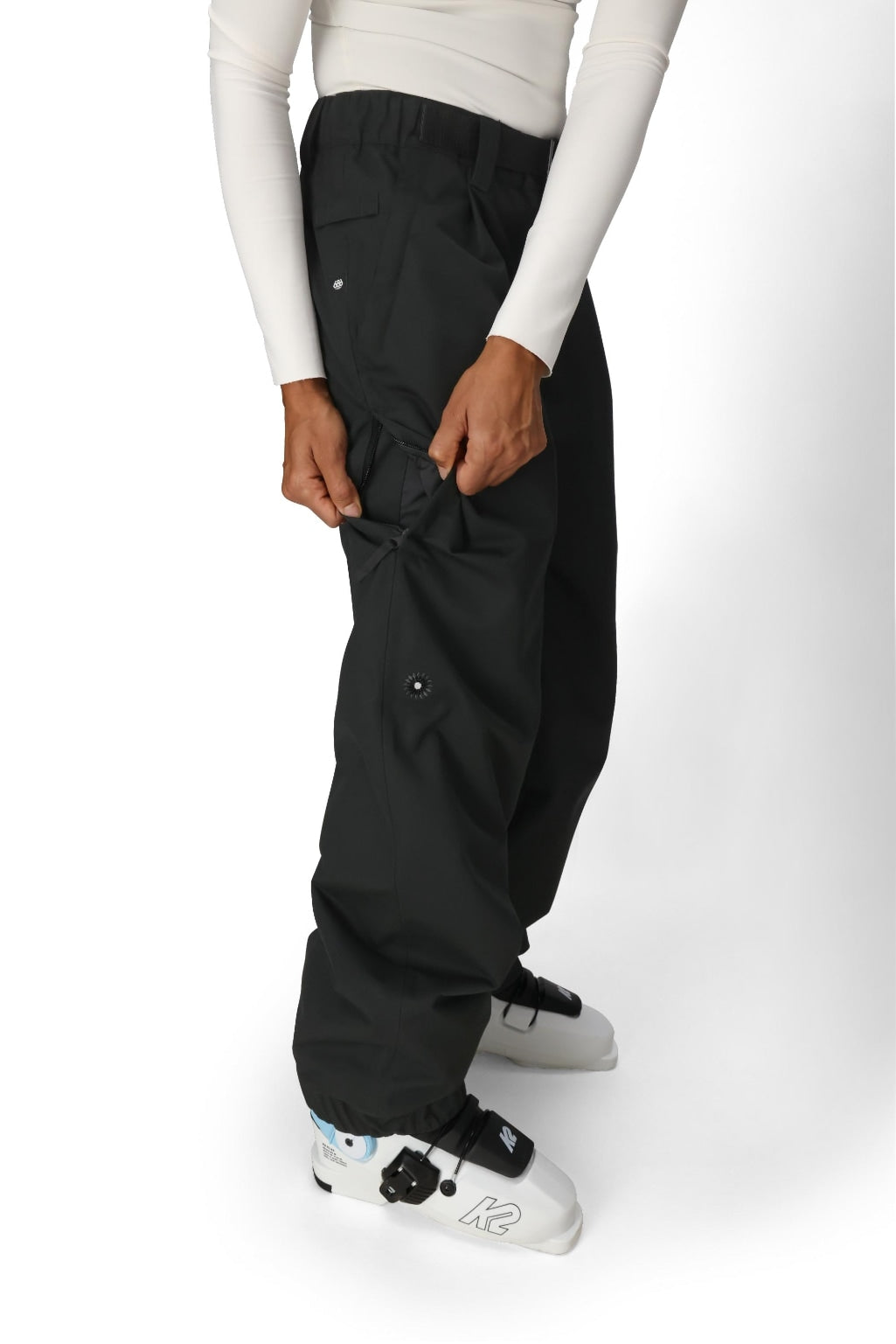 686 ロクハチロク WOMENS OUTLINE SHELL PANT BLACK 25-26 スノーボード ウェア