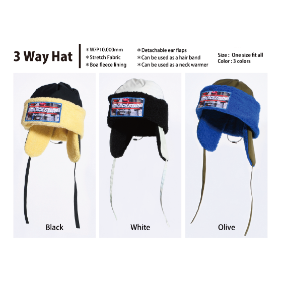 MRS マウンテンロックスター [mrs] 3WAY HAT 25-26 スノーボード ビーニー White