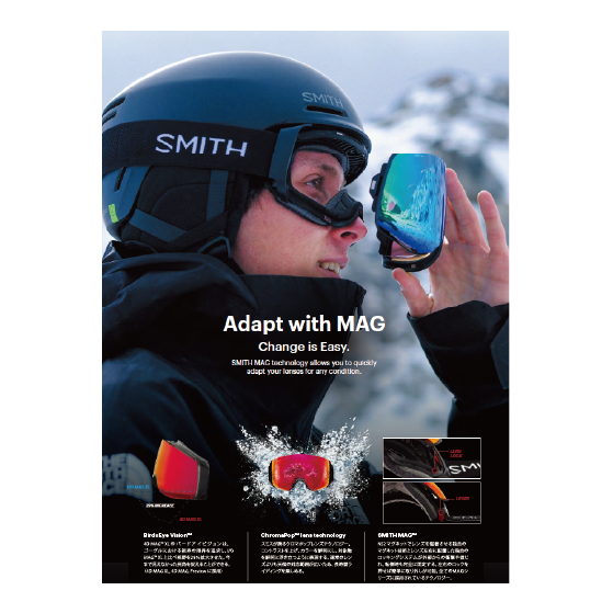 SMITH ゴーグル スミス  (E)4D MAG WHITE VAPOR 010276501 26-27 スノーボードゴーグル 日本正規品
