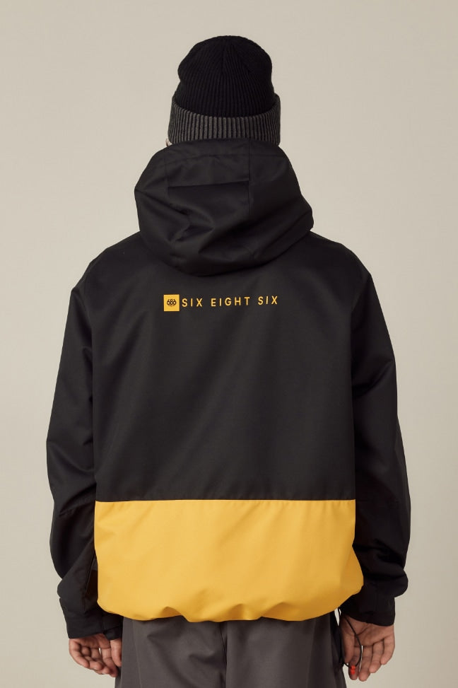 686 ロクハチロク JAPAN SMU LS1 SHELL ANORAK YELLOW GOLD COLORBLOCK 25-26 スノーボード ウェア