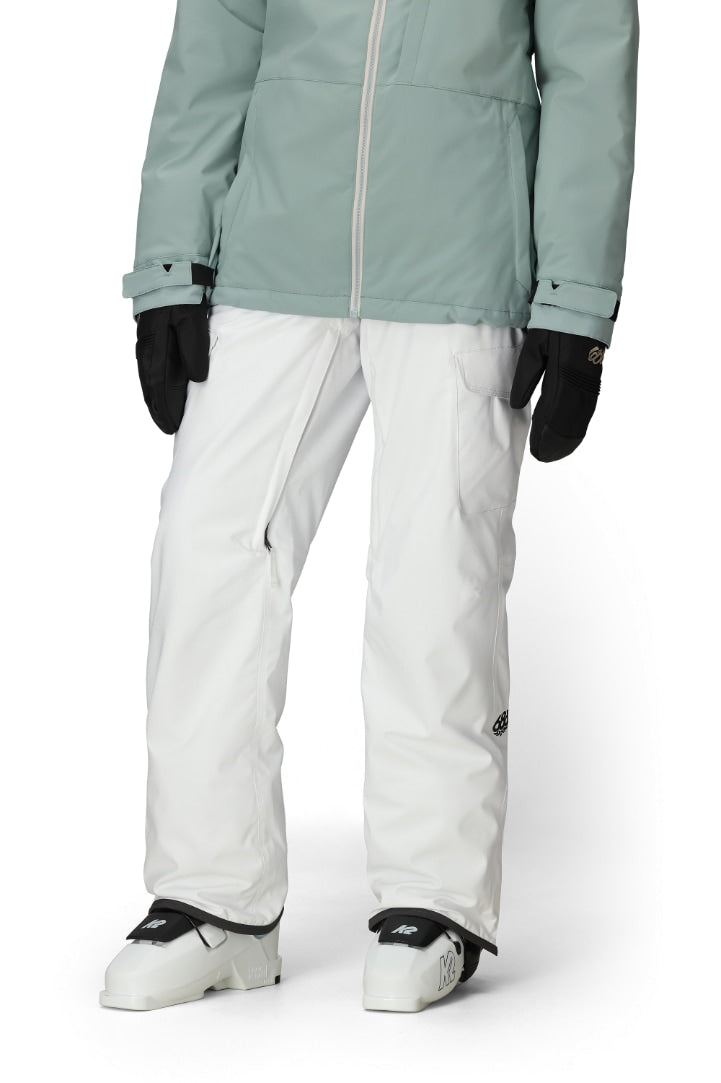 686 ロクハチロク WOMENS AURA INSULATED CARGO PANT WHITE 25-26 スノーボード ウェア