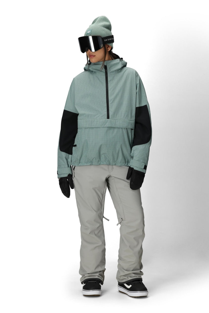 686 ロクハチロク WOMENS STANDARD SHELL PANT LT GREY 25-26 スノーボード ウェア