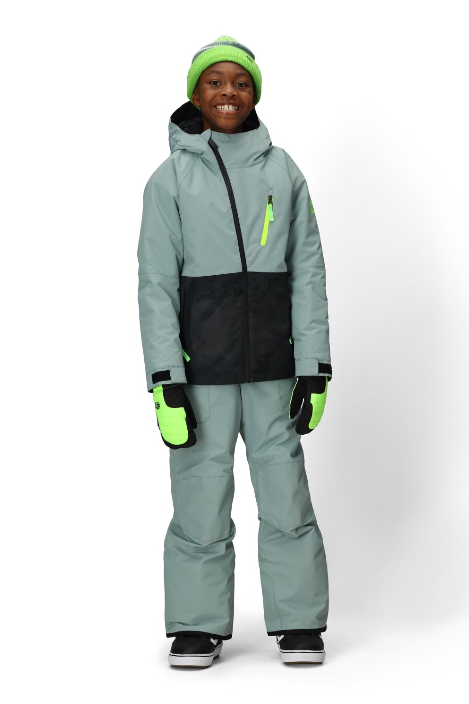 686 ロクハチロク Boys' Frontier Insulated Bib DUSTY MARINE 25-26 スノーボード ウェア