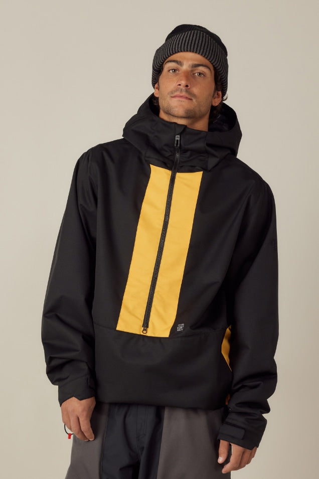 686 ロクハチロク JAPAN SMU LS1 SHELL ANORAK YELLOW GOLD COLORBLOCK 25-26 スノーボード ウェア