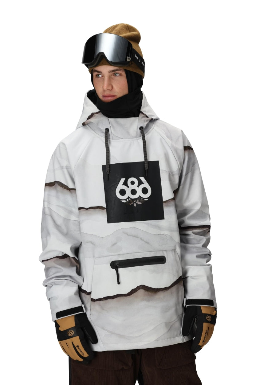 686 ロクハチロク Men's Waterproof Hoody SMOKE MOUNTAIN PRINT 25-26 スノーボード ウェア