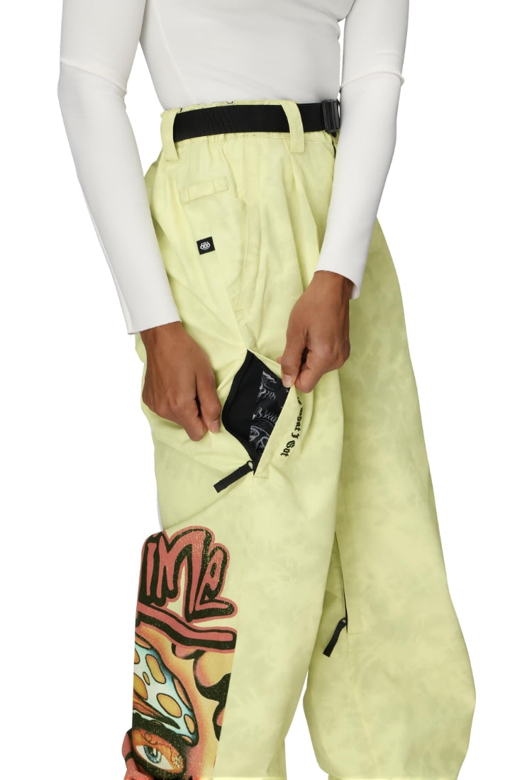686 ロクハチロク WOMENS 686 SUBLIME SHELL PANT SUBLIME YELLOW TIE DYE 25-26 スノーボード ウェア