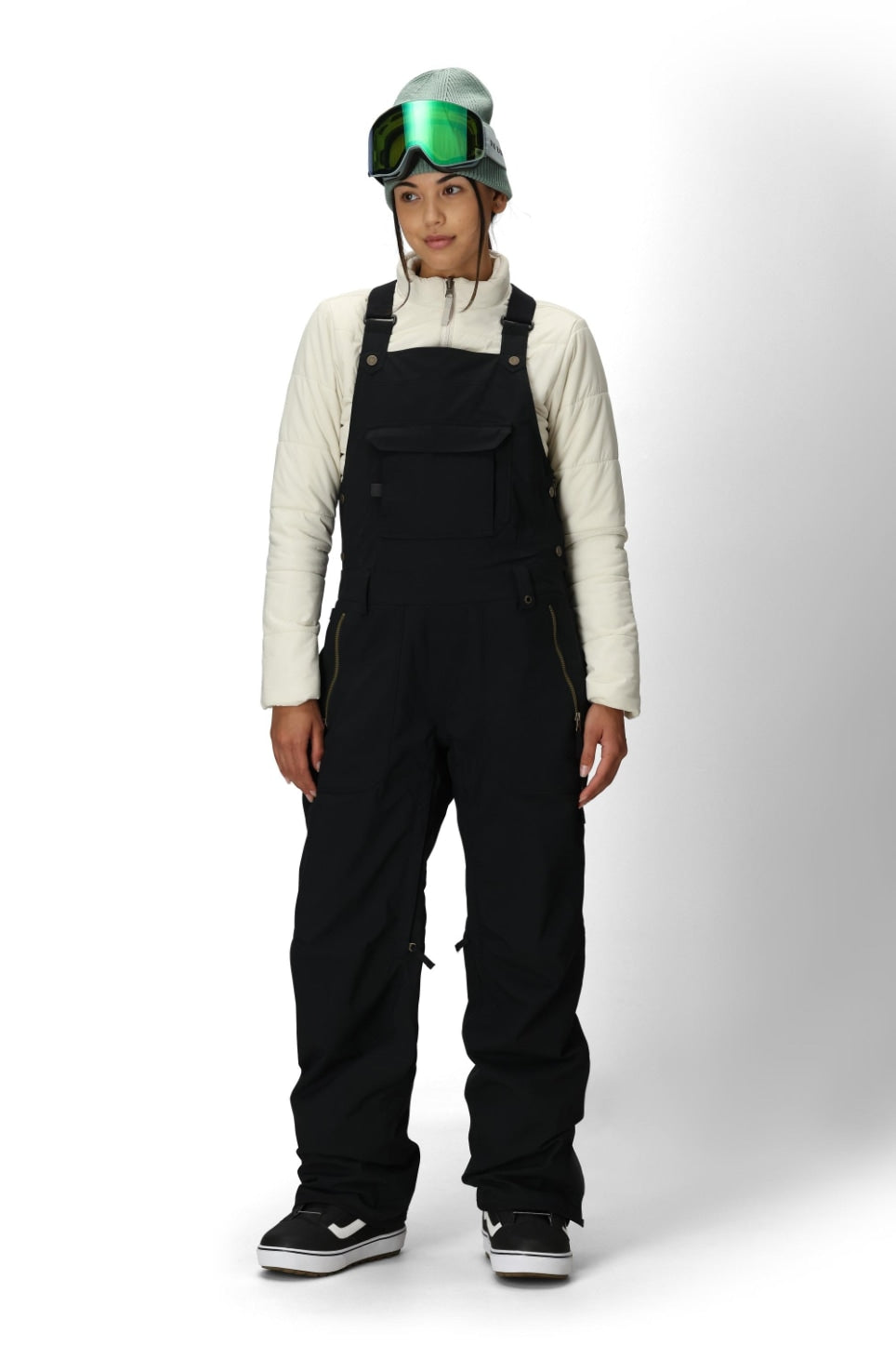 686 ロクハチロク WOMENS BLACK MAGIC INSULATED BIB BLACK 25-26 スノーボード ウェア