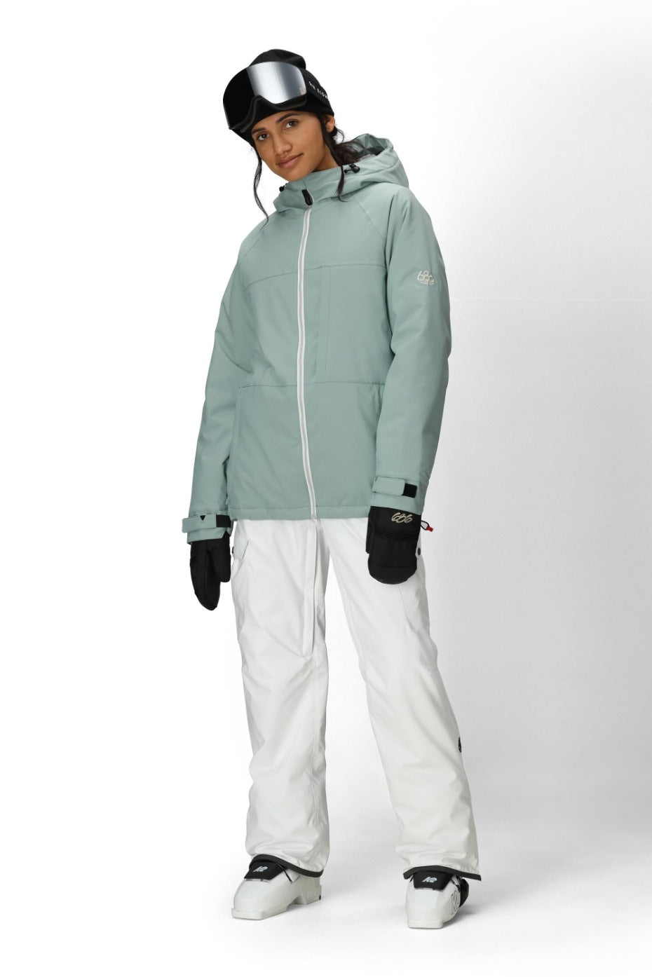 686 ロクハチロク WOMENS AURA INSULATED CARGO PANT WHITE 25-26 スノーボード ウェア