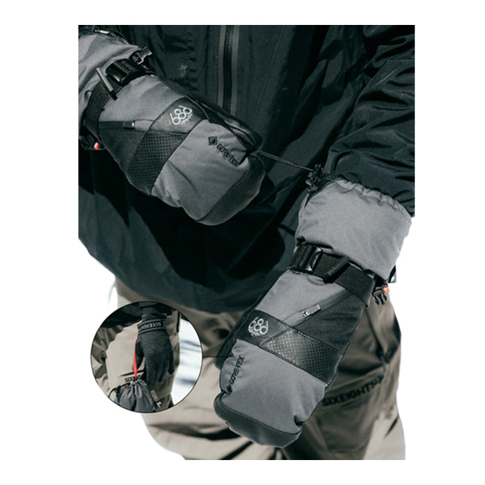 25-26 686 MENS GORE-TEX SMARTY 3-in-1 GAUNLET MITT CHARCOAL スノーボード 日本正規品 早期予約