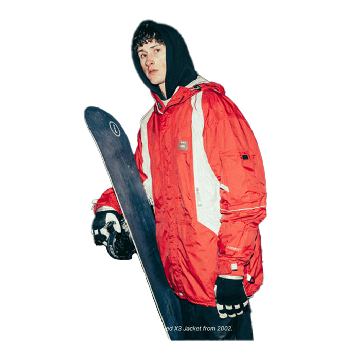25-26 686 MENS 2002 X3 SHELL JACKET TRUE RED COLORBLOCK スノーボード 日本正規品 早期予約