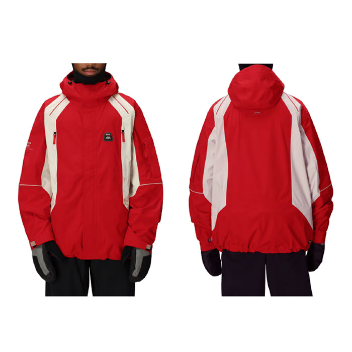 25-26 686 MENS 2002 X3 SHELL JACKET TRUE RED COLORBLOCK スノーボード 日本正規品 早期予約