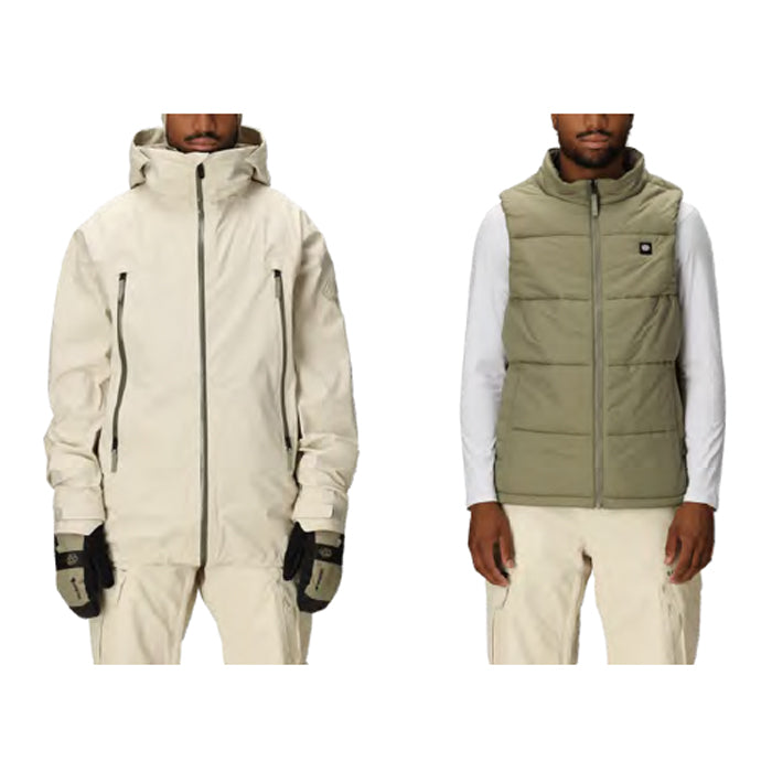 スノーボード ウェア シックスエイトシックス 686 MENS SMARTY 3-IN-1 RODEO 3L JACKET LIMESTONE  送料無料 日本正規品 予約商品 店頭受け取り可能