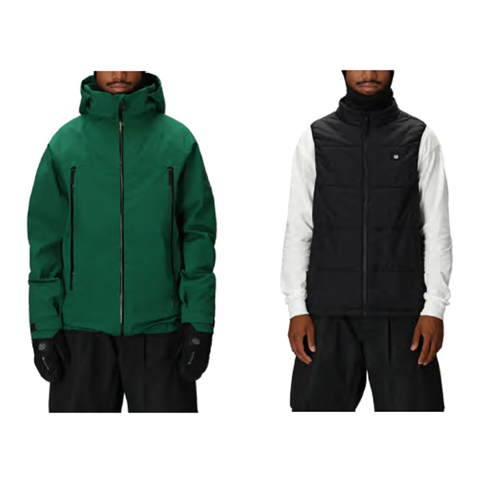 スノーボード ウェア シックスエイトシックス 686 MENS SMARTY 3-IN-1 RODEO 3L JACKET EMERALD GREEN 送料無料 日本正規品 予約商品 店頭受け取り可能