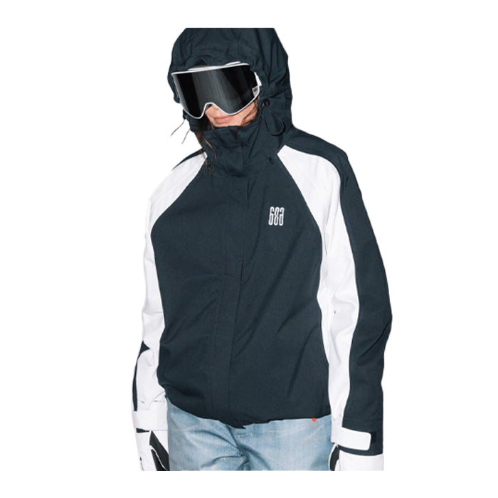 25-26 686 WOMENS HOLOGRAM SHELL JACKET BLACK COLORBLOCK スノーボード 日本正規品 早期予約
