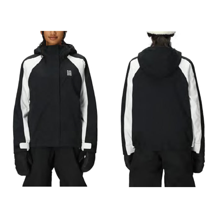 25-26 686 WOMENS HOLOGRAM SHELL JACKET BLACK COLORBLOCK スノーボード 日本正規品 早期予約