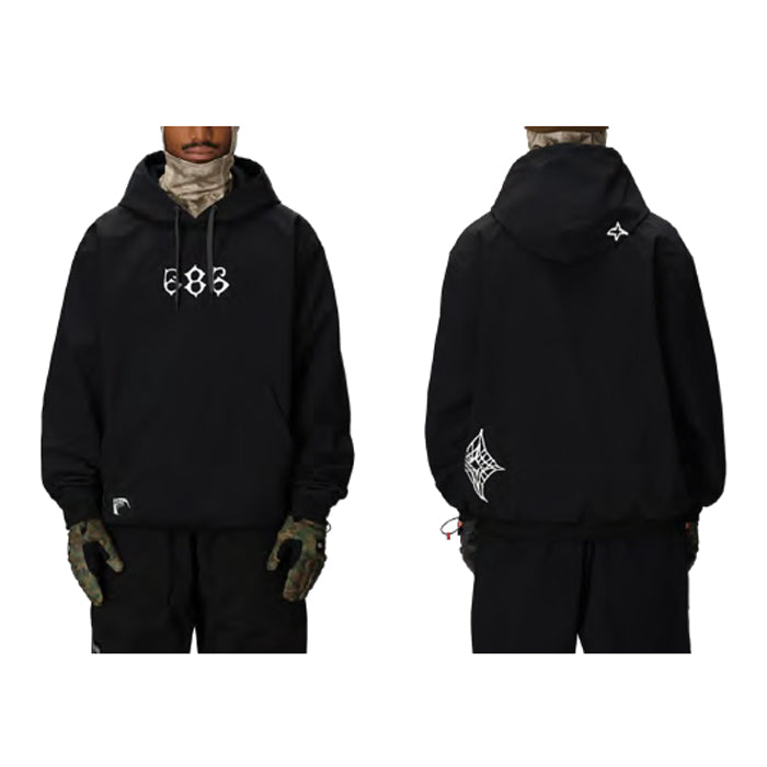 スノーボード ウェア シックスエイトシックス 686 MENS WATERPROOF TEAM HOODY BLACK PRINT 送料無料 日本正規品 予約商品 店頭受け取り可能