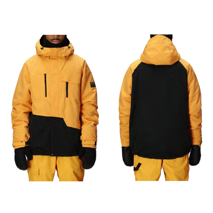 スノーボード ウェア シックスエイトシックス 686 MENS GEO INSULATED JACKET YELLOW GOLD COLORBLOCK  送料無料 日本正規品 予約商品 店頭受け取り可能
