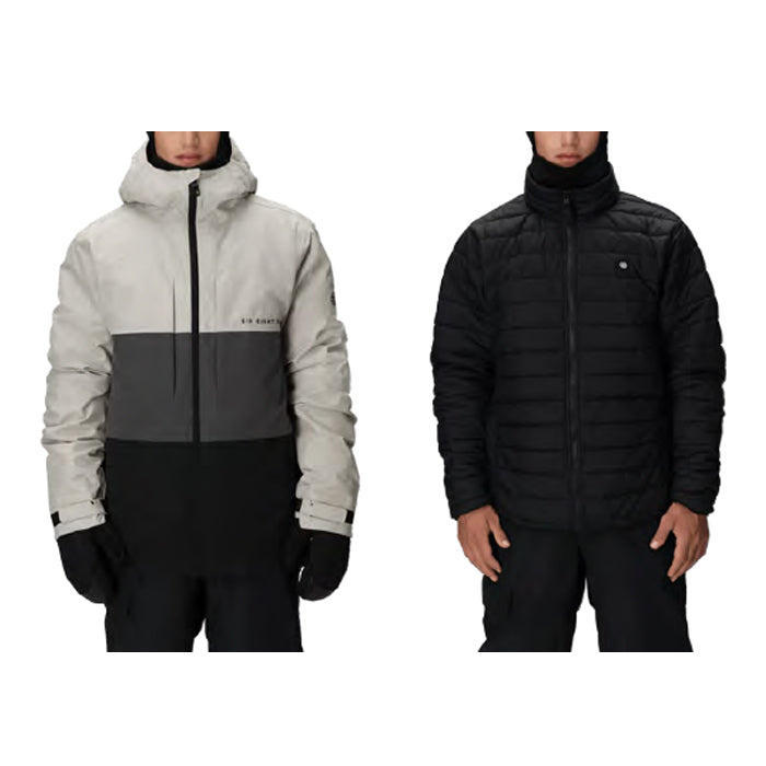 スノーボード ウェア シックスエイトシックス 686 MENS SMARTY 3-IN-1 FORM JACKET WHITE HEATHER COLORBLOCK 送料無料 日本正規品 予約商品 店頭受け取り可能