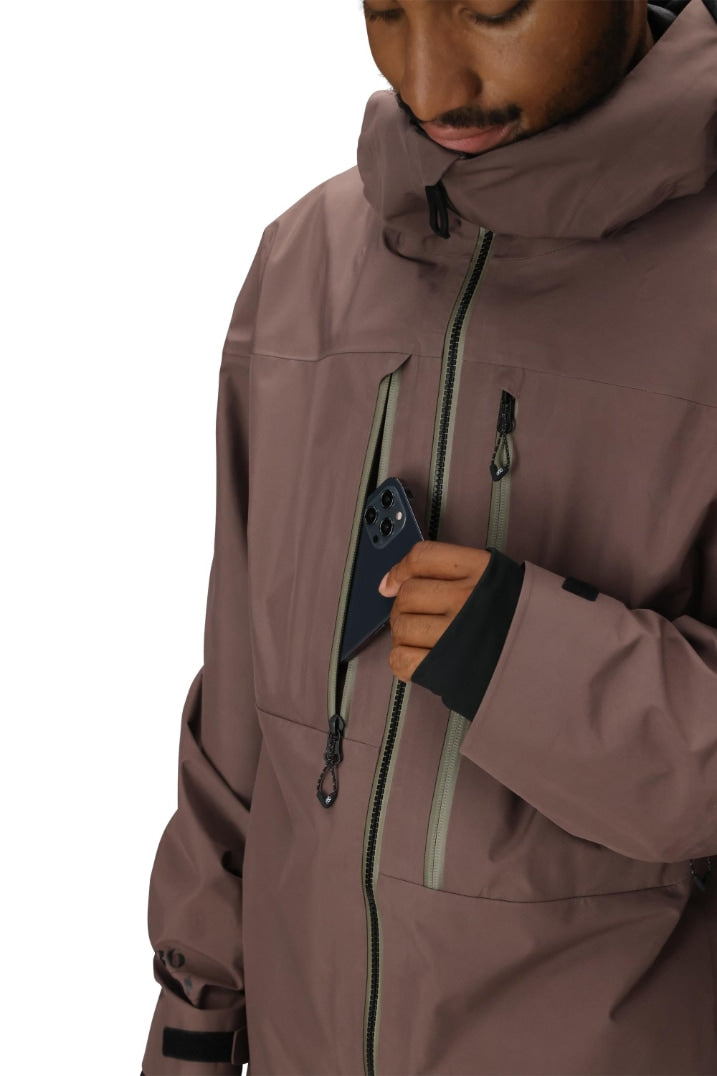 686 ロクハチロク MENS GORE-TEX 3L ATV THERMAGRAPH JACKET PEPPERCORN 25-26 スノーボード ウェア