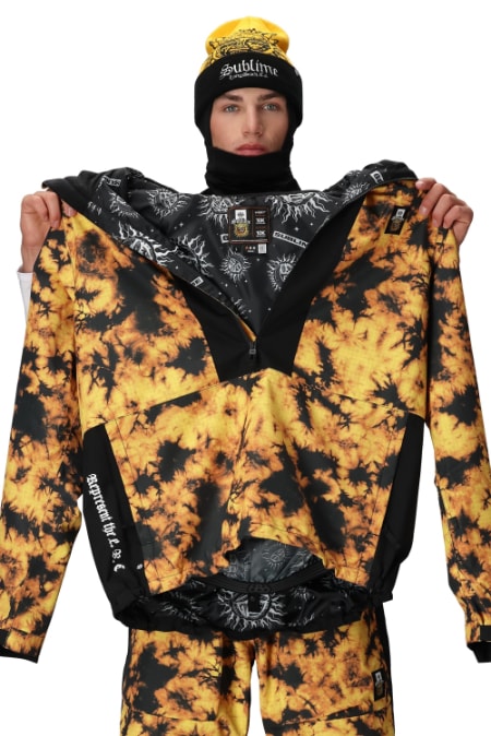 686 ロクハチロク MENS 686 SUBLIME SHELL ANORAK SUBLIME ORANGE TIE DYE 25-26 スノーボード ウェア