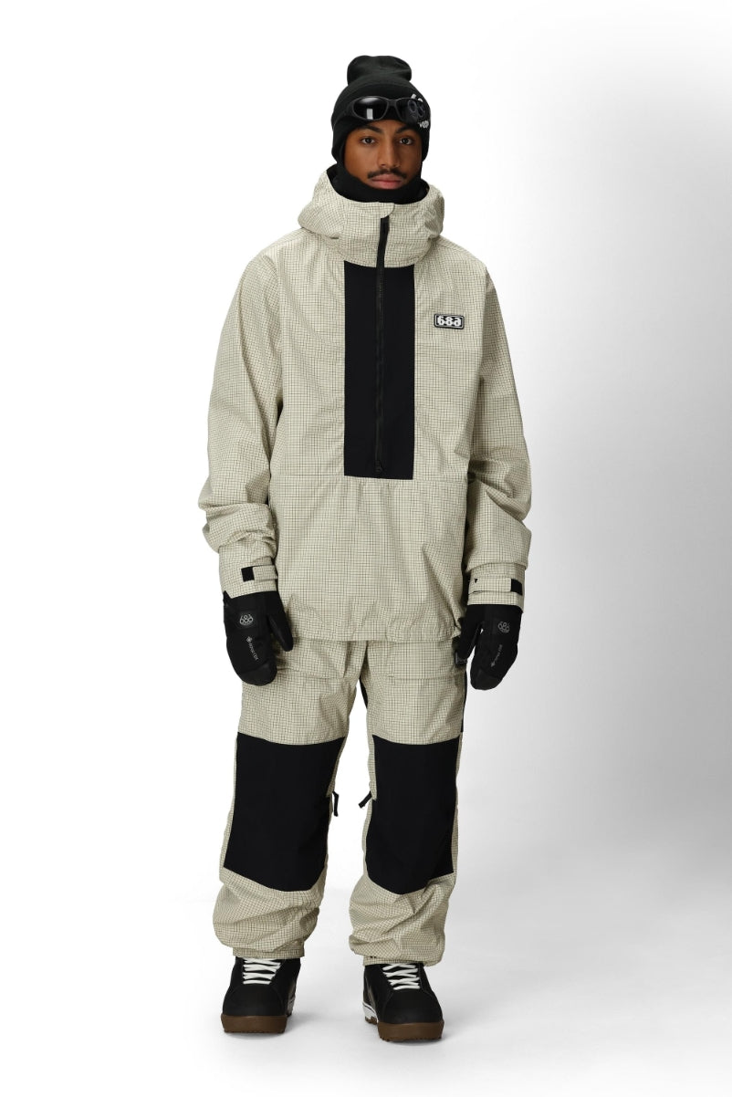 686 ロクハチロク Men's Ghost 2.5L Pant LIMESTONE GRID 25-26 スノーボード ウェア