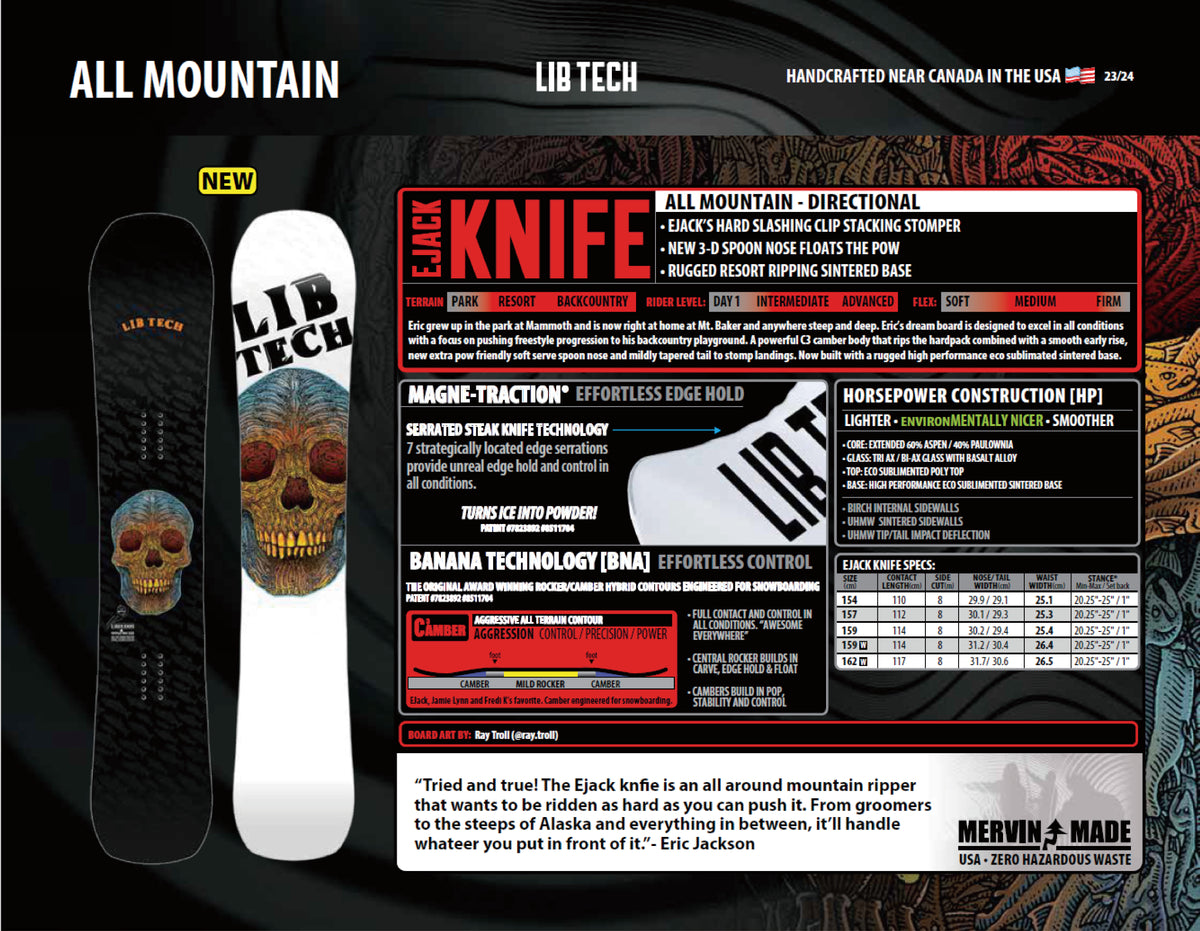 LIBTECH リブテック EJACK KNIFE 23-24 スノーボード