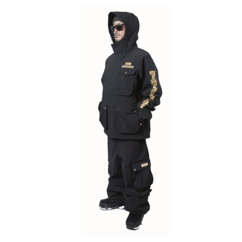 美品 NOMADIK 777 JKT BLACK Mサイズ NOMADIK ウェア ノマディック 777 JKT BLACK 26-27 スノーボードウェア