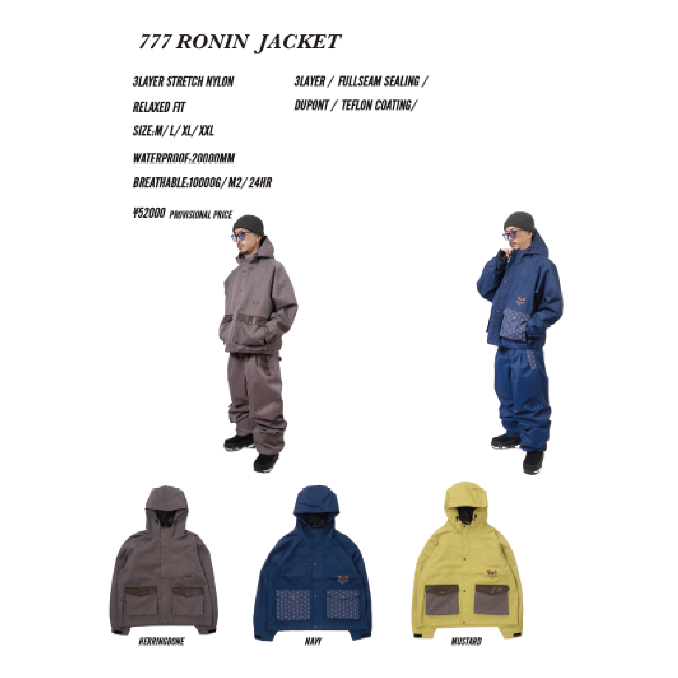 NOMADIK ウェア ノマディック  777 RONIN JKT HERRINGBONE 26-27 スノーボードウェア 日本正規品