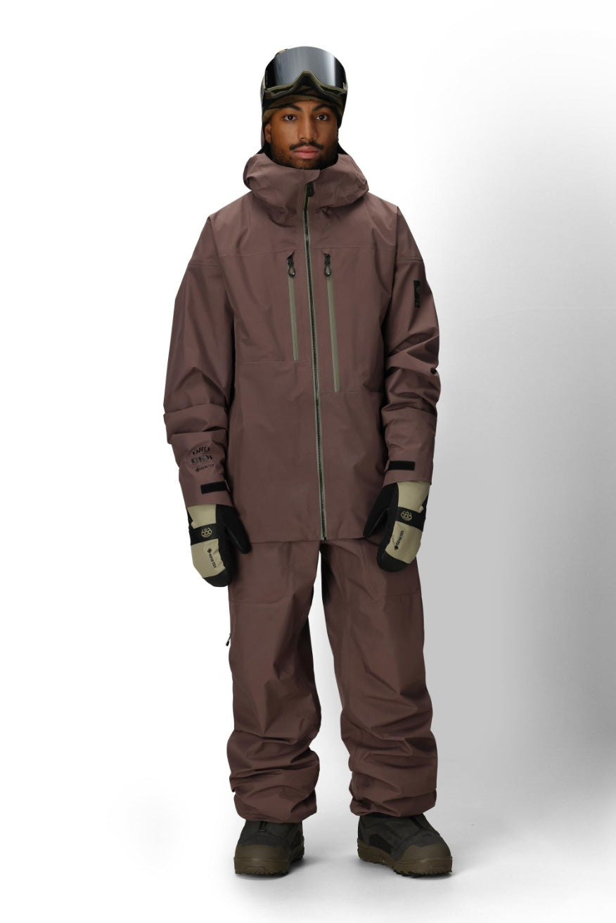 686 ロクハチロク MENS GORE-TEX 3L ATV THERMAGRAPH JACKET PEPPERCORN 25-26 スノーボード ウェア