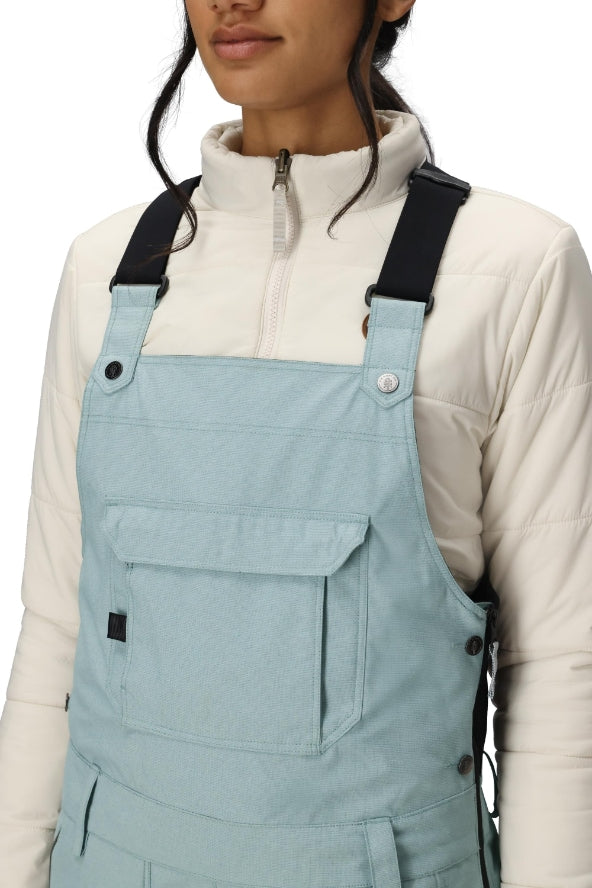 686 ロクハチロク WOMENS BLACK MAGIC INSULATED BIB DUSTY MARINE DOBBY 25-26 スノーボード ウェア