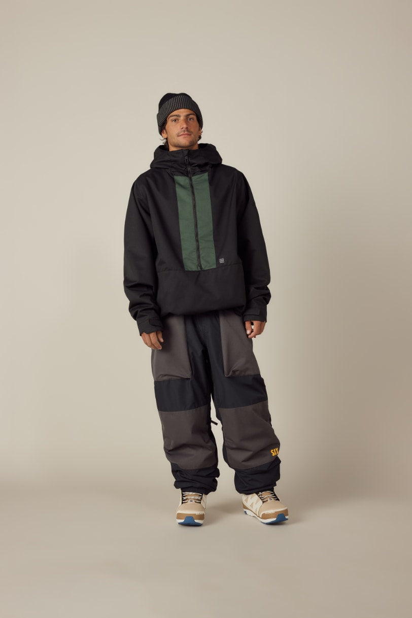 686 ロクハチロク JAPAN SMU LS1 SHELL ANORAK MOSS GREEN COLORBLOCK 25-26 スノーボード ウェア