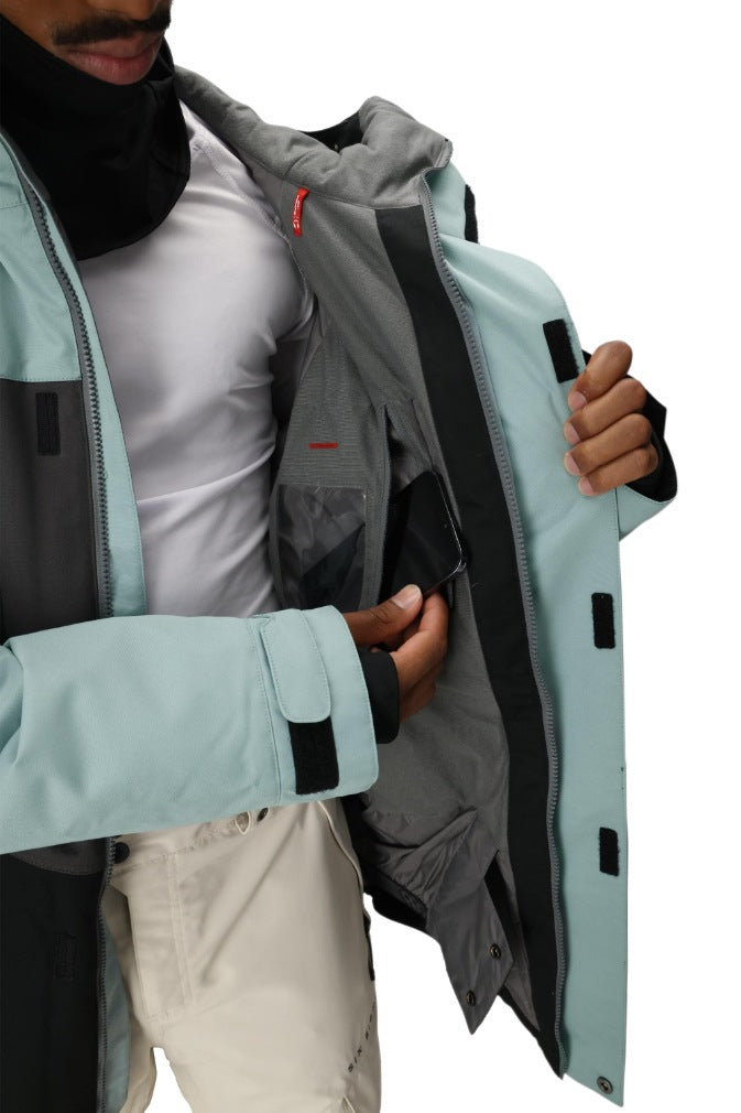 686 ロクハチロク MENS GEO INSULATED JACKET DUSTY MARINE COLORBLOCK 25-26 スノーボード ウェア